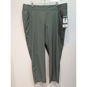 NWT Eddie Bauer Traveler Ankle Pants Women's XL Green Stretch Hiking Outdoors‎